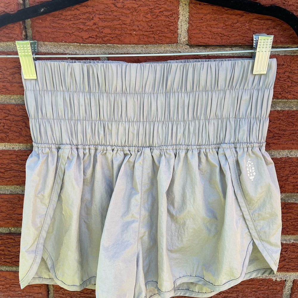 Free people Gray Elastic Waist Shorts